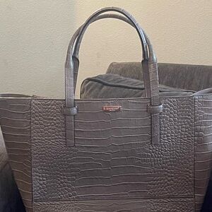 Gently worn-Large Croco Taupe Kate Spade Bag
